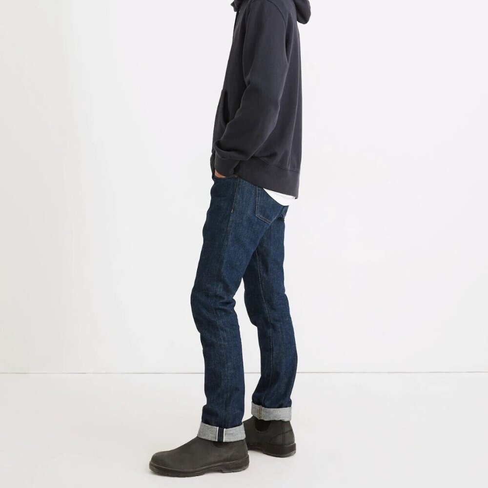 Madewell Jean Mens Size 34x32 Slim Fit Coyle Wash Raw Japanese Red Line Selvedge